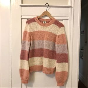 Aritzia Sunday Best Pink Striped Sweater